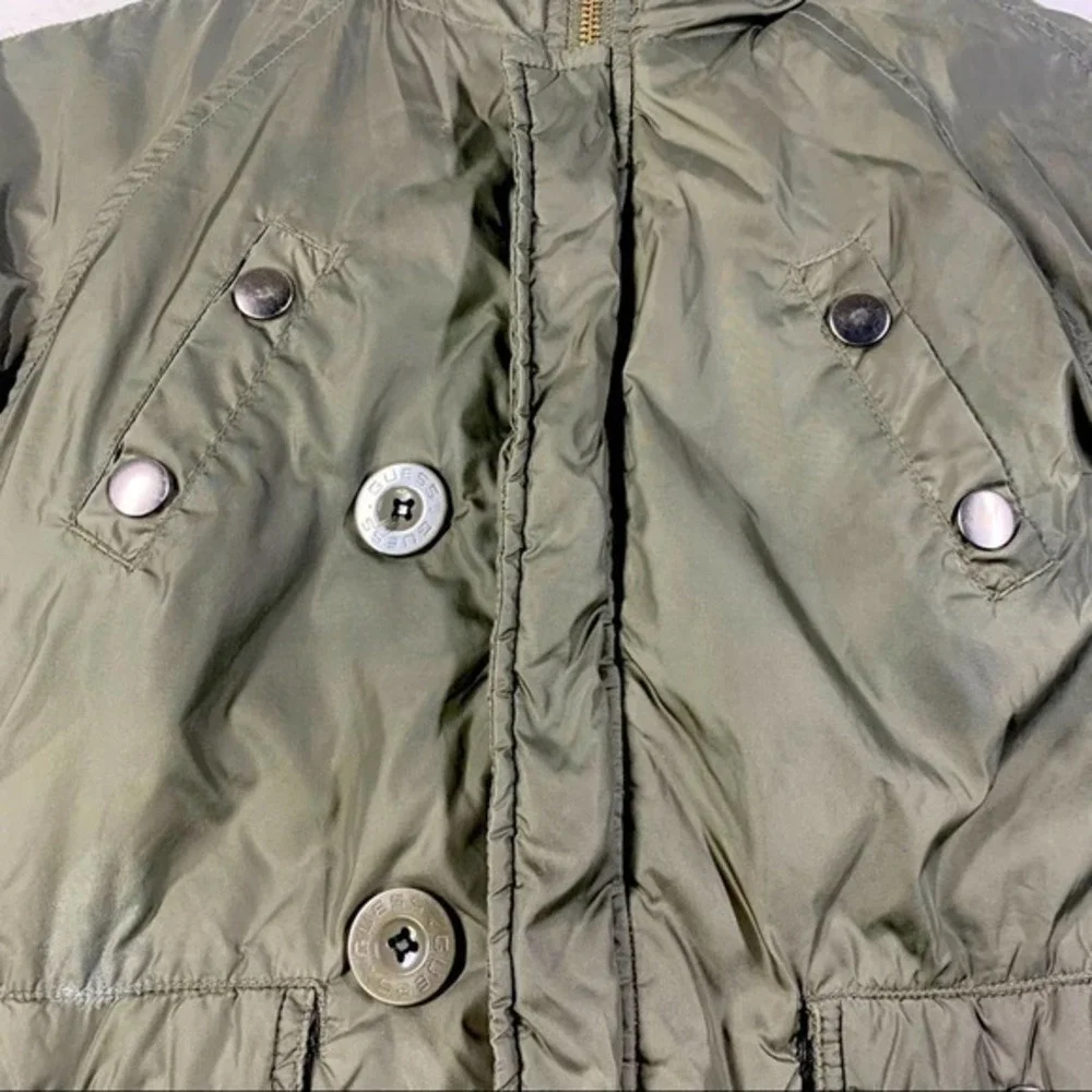 GUESS Green Hooded Zip-Up Parka‎ Winter Coat - Youth